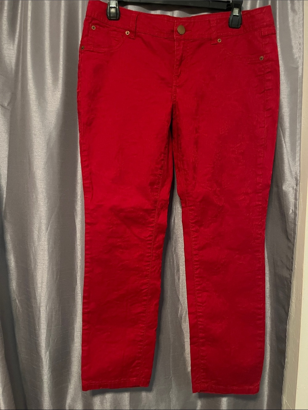 INC International Concepts Women's Straight Leg Jeans - Red